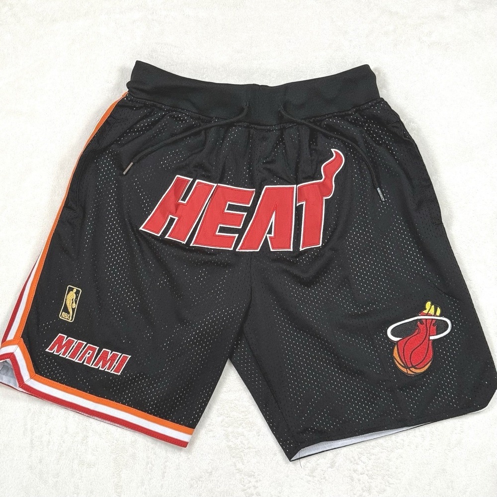 Just Don Miami Heat 1996-97 Mesh Shorts Black Men's Medium Made in USA